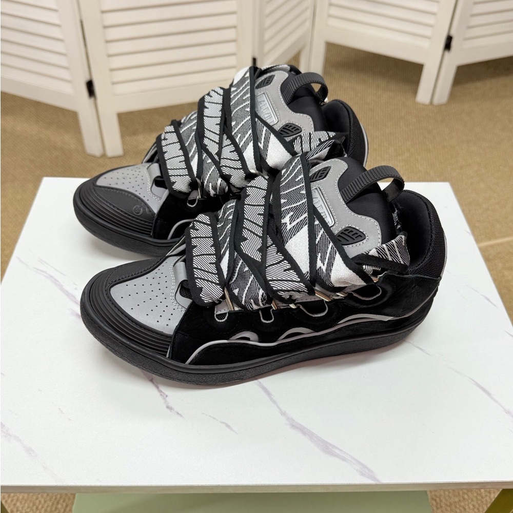 Lanvin Black and Gray Sneakers